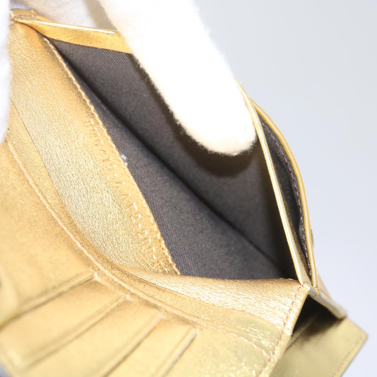 FENDI Zucca Canvas Mamma Wallet Gold68984