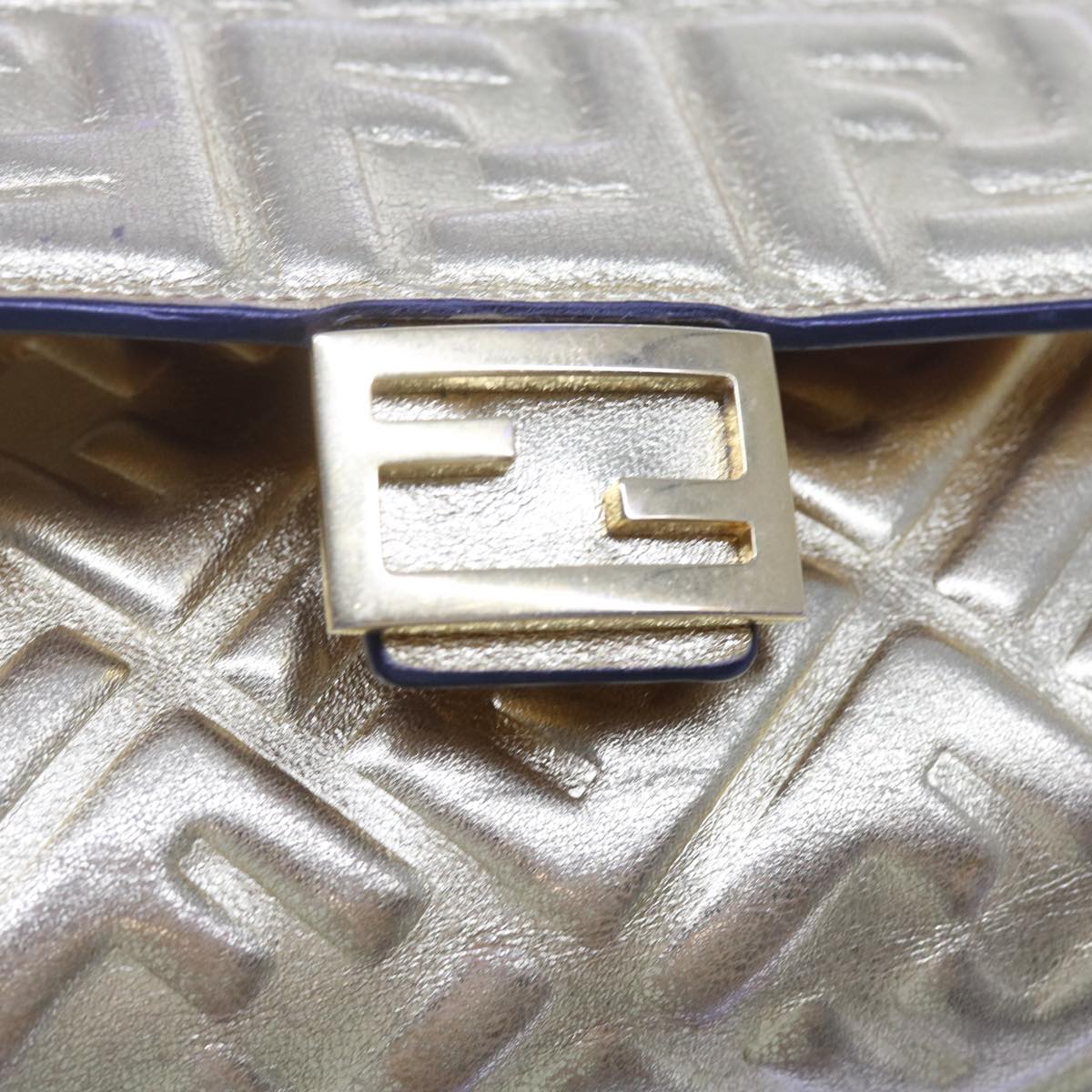 FENDI Zucca Canvas Mamma Wallet Gold68984