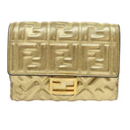 FENDI Zucca Canvas Mamma Wallet Gold68984