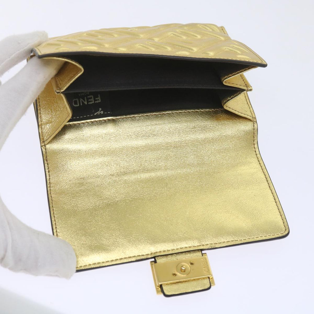 FENDI Zucca Canvas Mamma Wallet Gold68984