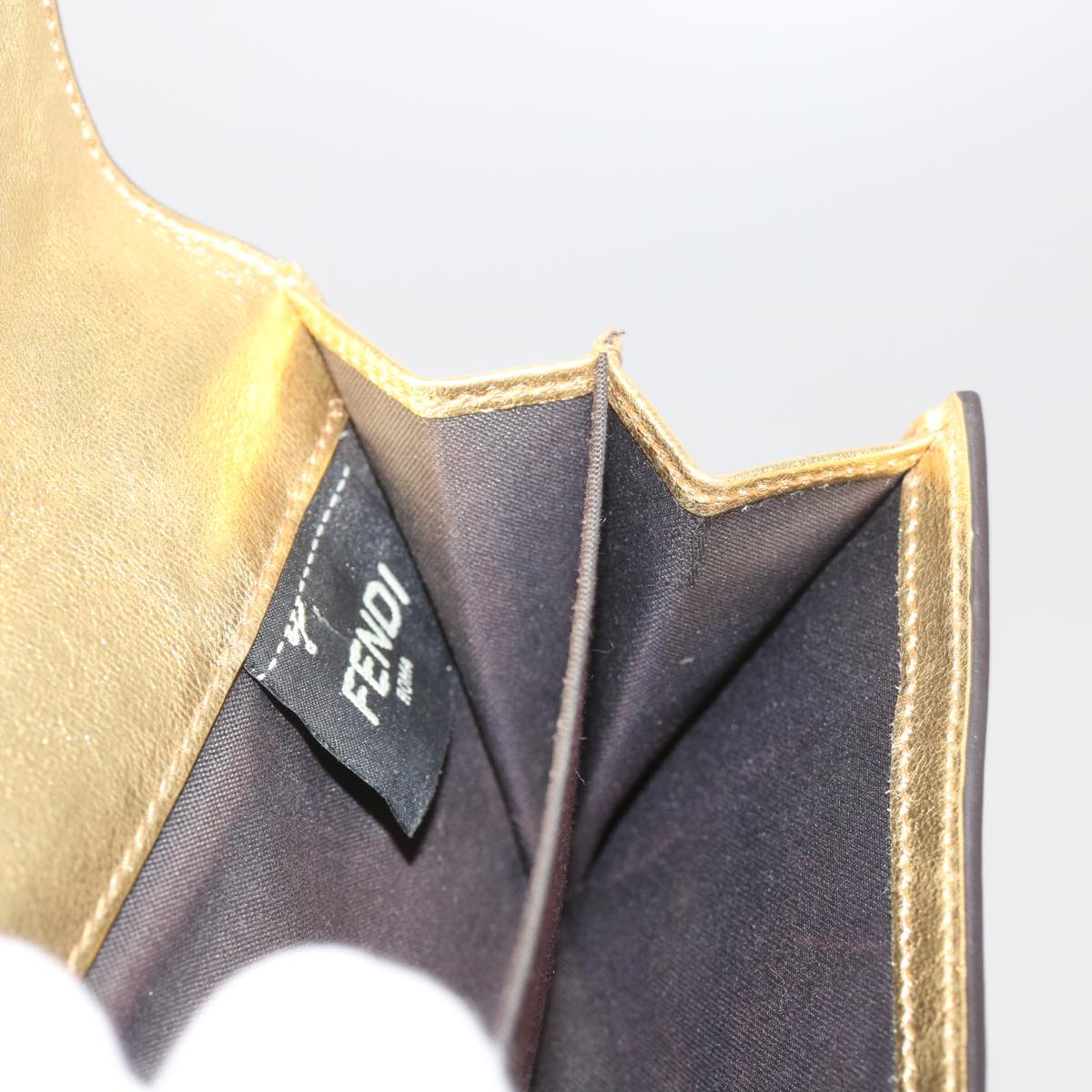 FENDI Zucca Canvas Mamma Wallet Gold68984