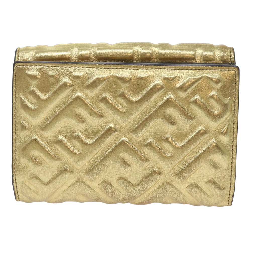 FENDI Zucca Canvas Mamma Wallet Gold68984