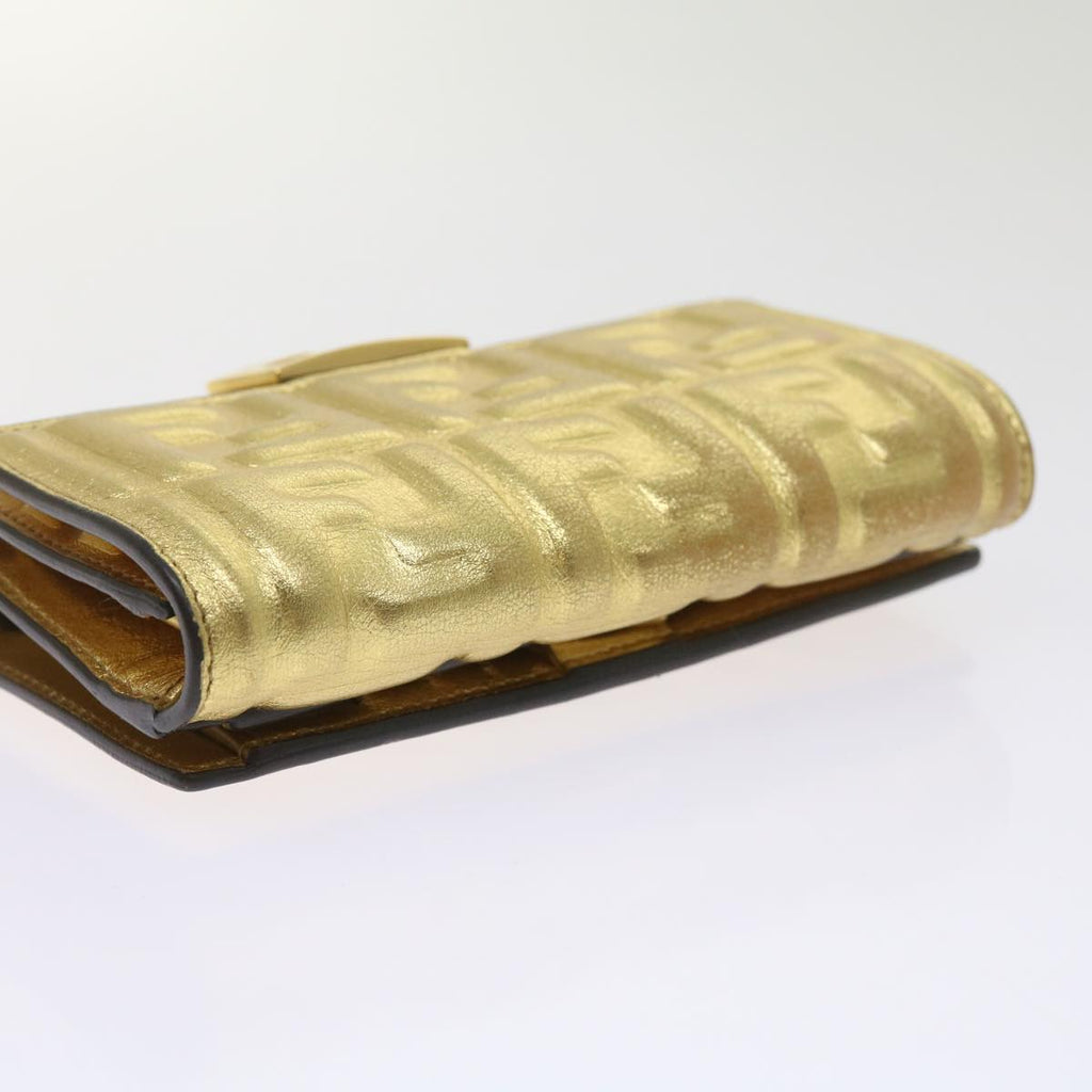FENDI Zucca Canvas Mamma Wallet Gold68984