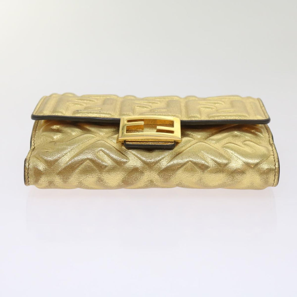 FENDI Zucca Canvas Mamma Wallet Gold68984