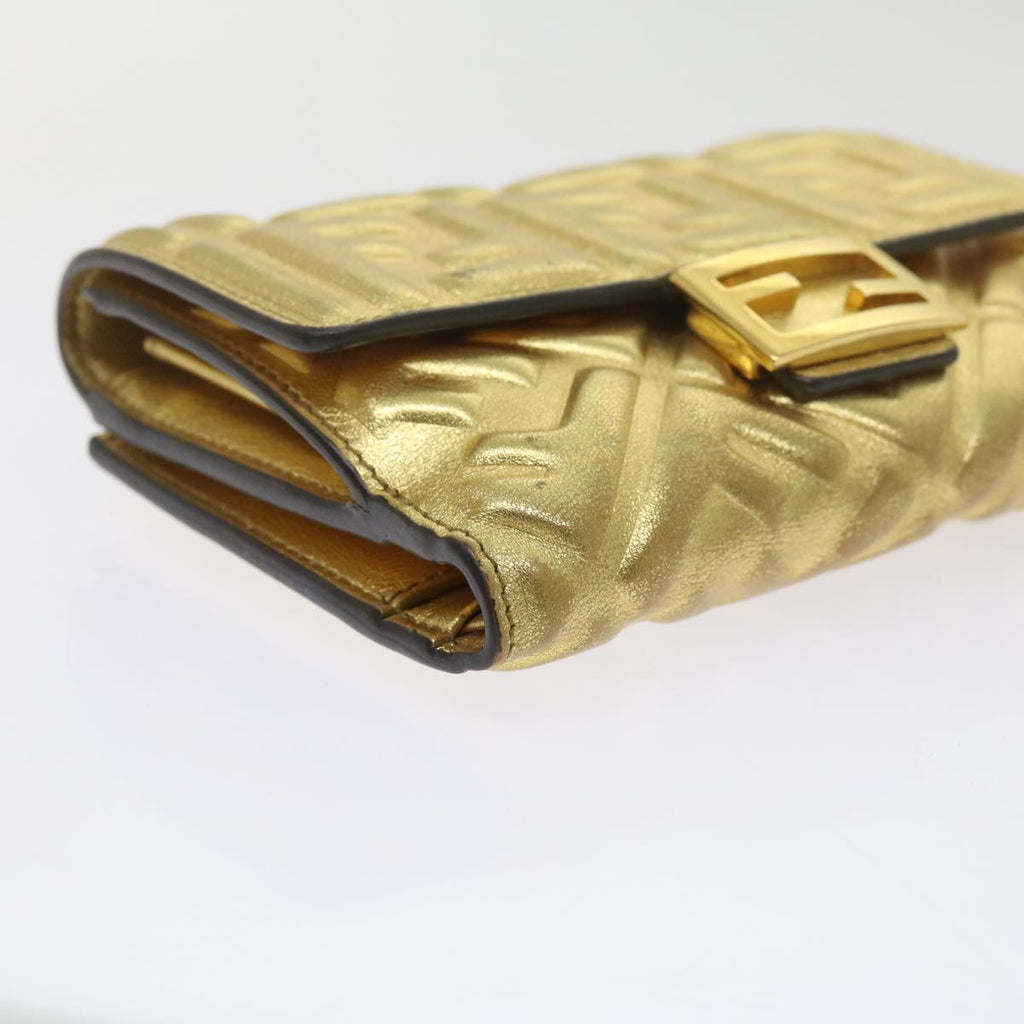 FENDI Zucca Canvas Mamma Wallet Gold68984