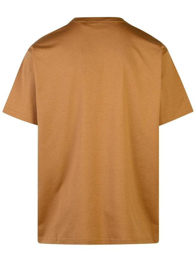 Burberry Logo Print Organnic Cotton Short Sleeve T-Shirt Brown