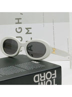 CELINE Eyewear Triomphe Logo Temple Sunglasses White