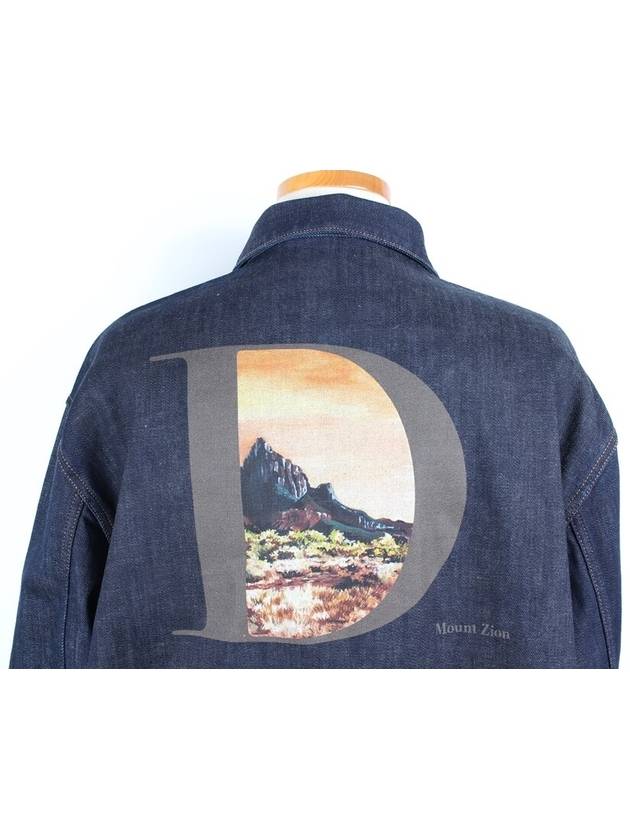 x Kim Jones Kerouac Logo Over Denim Shirt Jacket 56 Dior