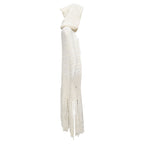 Christian Dior Hedi Slimane wool mohair tassel knit hooded cape