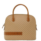 CELINE Macadam Canvas Hand Bag PVC Leather 2way Beige  69018