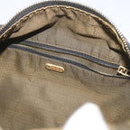 FENDI Zucca Canvas Vanity Hand Bag Brown Black69040