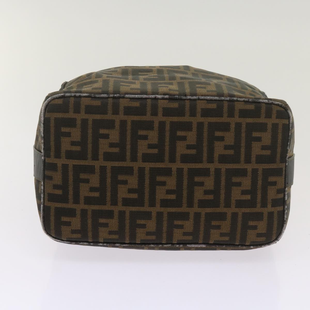 FENDI Zucca Canvas Vanity Hand Bag Brown Black69040