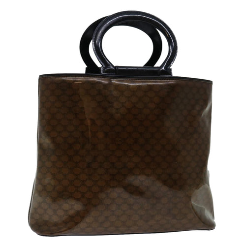 CELINE Macadam Canvas Hand Bag Brown Auth 69047