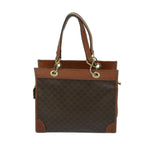 CELINE Macadam Canvas Shoulder Bag PVC Brown Auth 69135