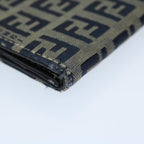 FENDI Zucchino Canvas Long Wallet Navy69136