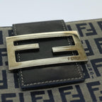 FENDI Zucchino Canvas Long Wallet Navy69136