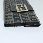 FENDI Zucchino Canvas Long Wallet Navy69136