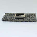 FENDI Zucchino Canvas Long Wallet Navy69136