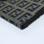 FENDI Zucchino Canvas Long Wallet Navy69136