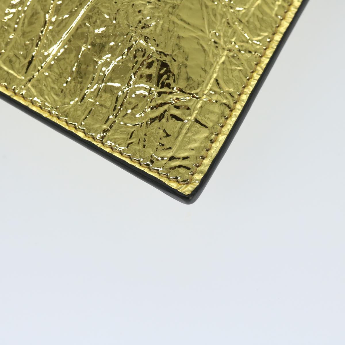 FENDI Clutch Bag Leather Gold Tone 8N017869145A