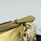 FENDI Clutch Bag Leather Gold Tone 8N017869145A