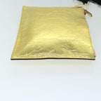 FENDI Clutch Bag Leather Gold Tone 8N017869145A