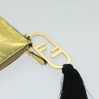 FENDI Clutch Bag Leather Gold Tone 8N017869145A