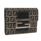 FENDI Zucchino Canvas Wallet Navy69148