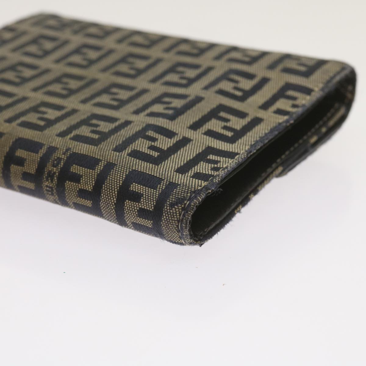 FENDI Zucchino Canvas Wallet Navy69148