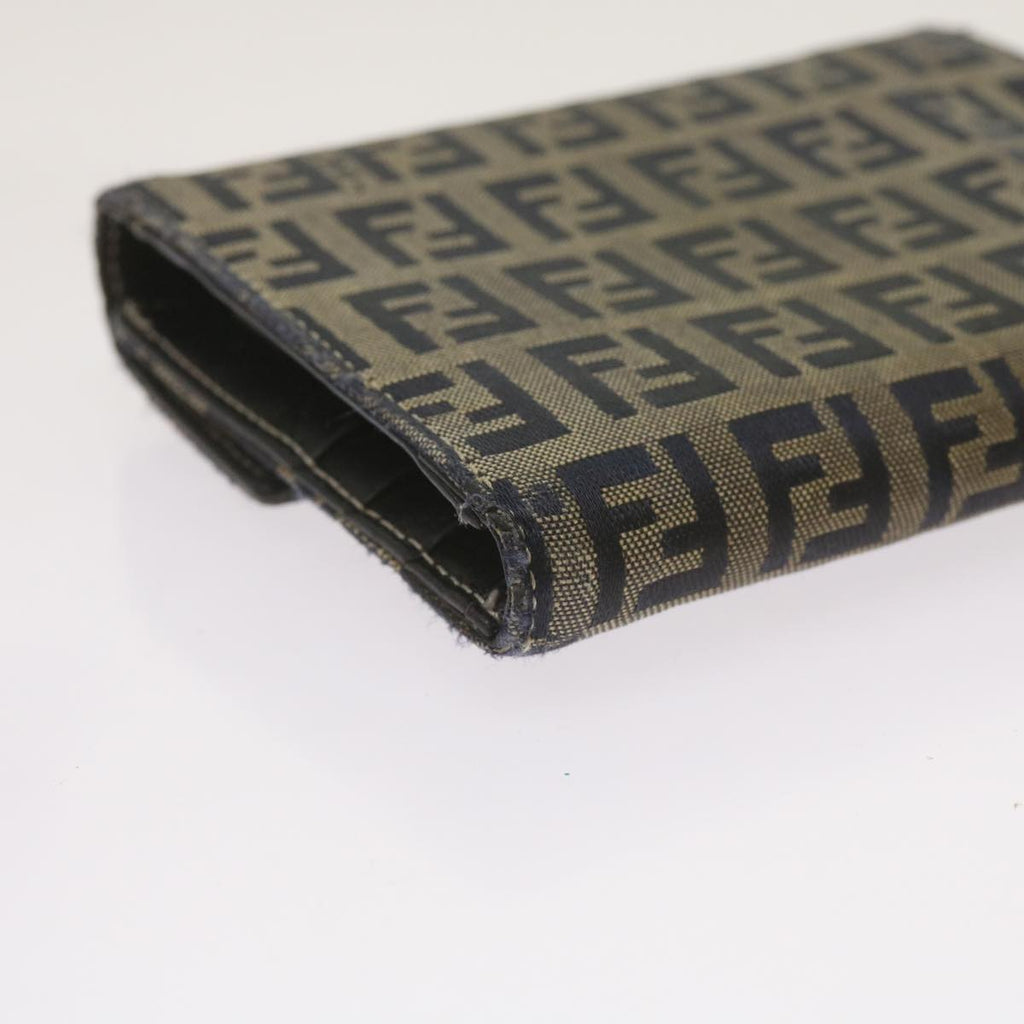 FENDI Zucchino Canvas Wallet Navy69148