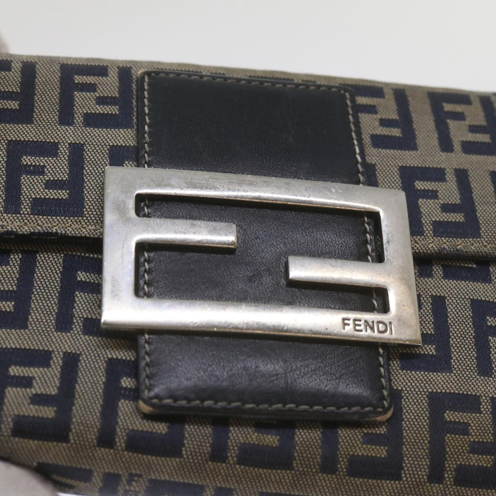 FENDI Zucchino Canvas Wallet Navy69148