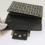 FENDI Zucchino Canvas Wallet Navy69148