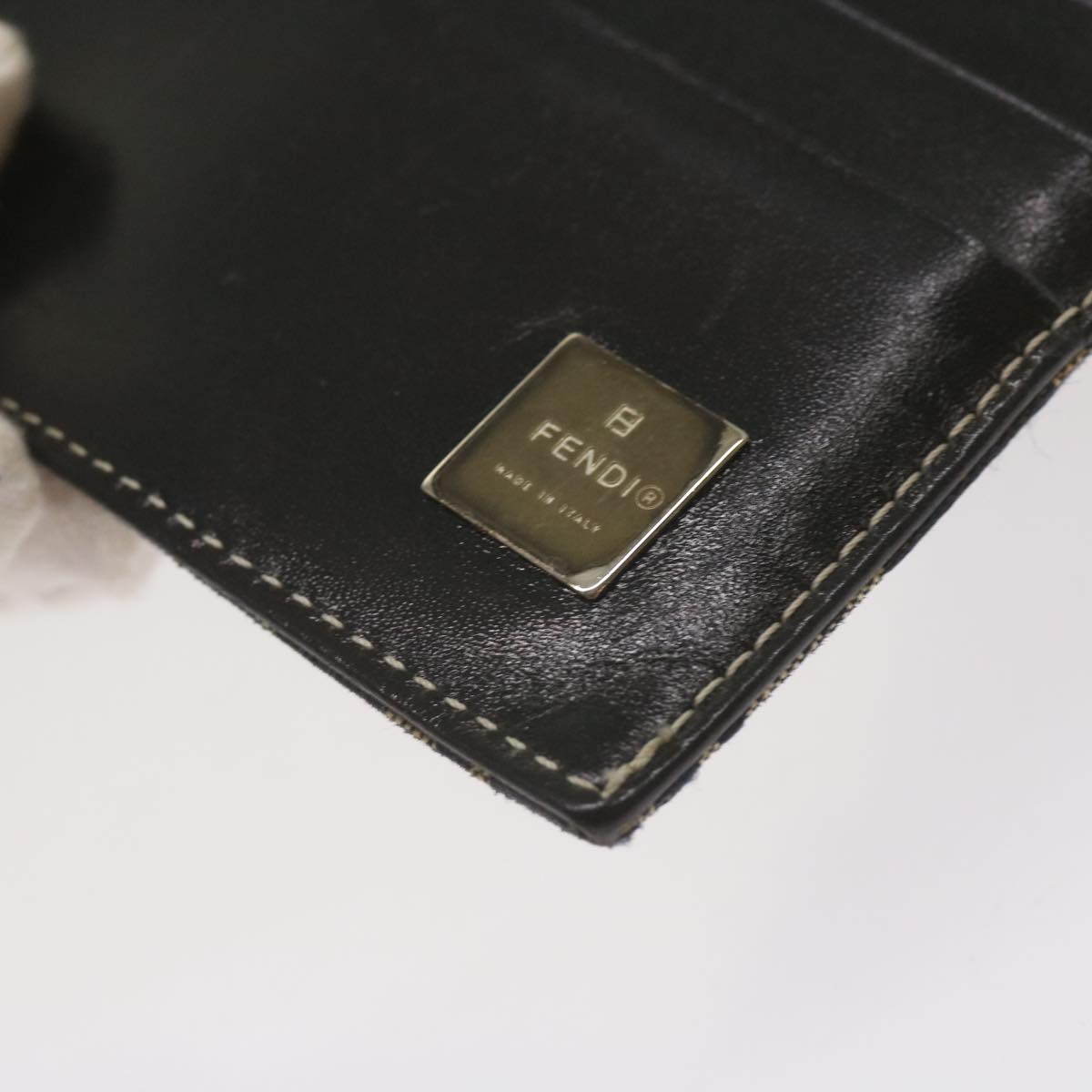 FENDI Zucchino Canvas Wallet Navy69148
