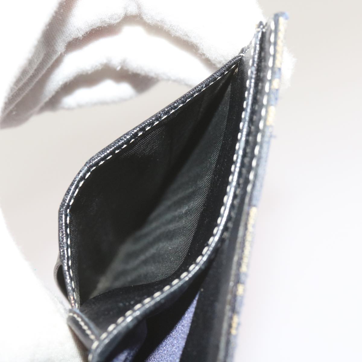 FENDI Zucchino Canvas Wallet Navy69148