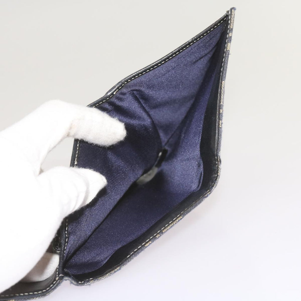 FENDI Zucchino Canvas Wallet Navy69148