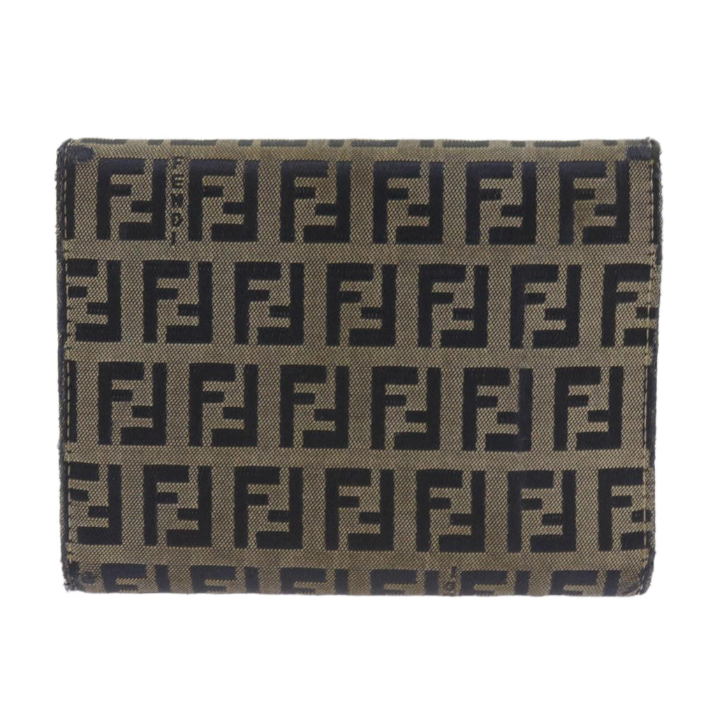 FENDI Zucchino Canvas Wallet Navy69148