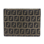 FENDI Zucchino Canvas Wallet Navy69148