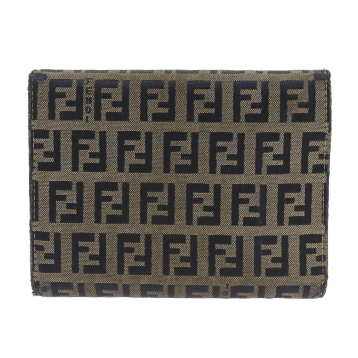 FENDI Zucchino Canvas Wallet Navy69148