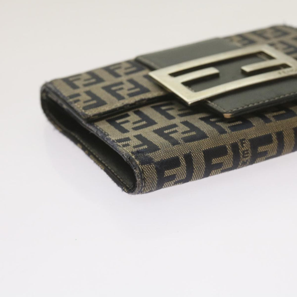 FENDI Zucchino Canvas Wallet Navy69148