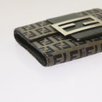 FENDI Zucchino Canvas Wallet Navy69148