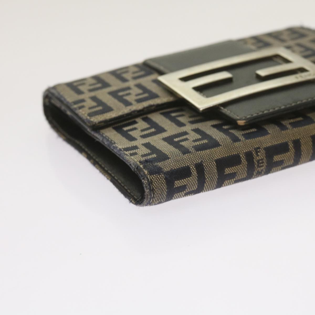 FENDI Zucchino Canvas Wallet Navy69148