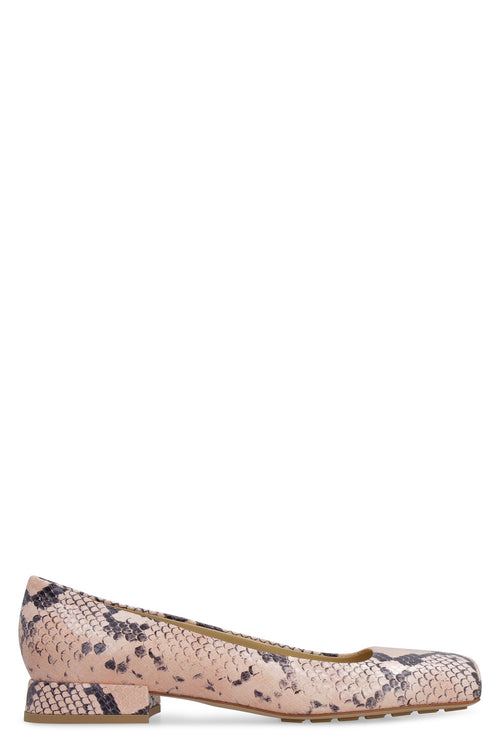 BOTTEGA VENETA Tower Snakeskin Print Leather Shoes for Women