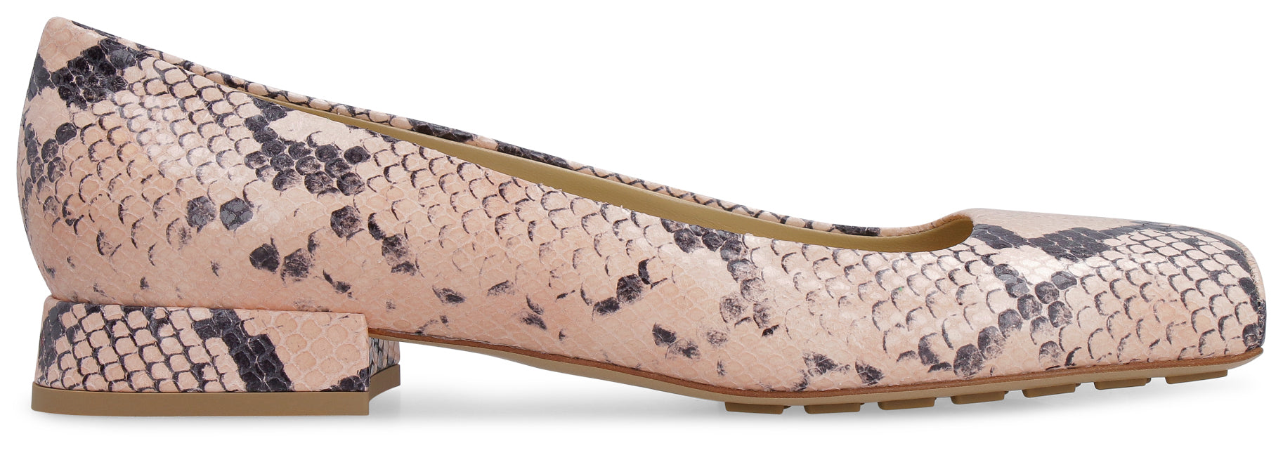 BOTTEGA VENETA Tower Snakeskin Print Leather Shoes for Women