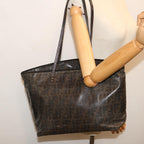 FENDI Zucca Canvas Tote Bag Black Brown69237