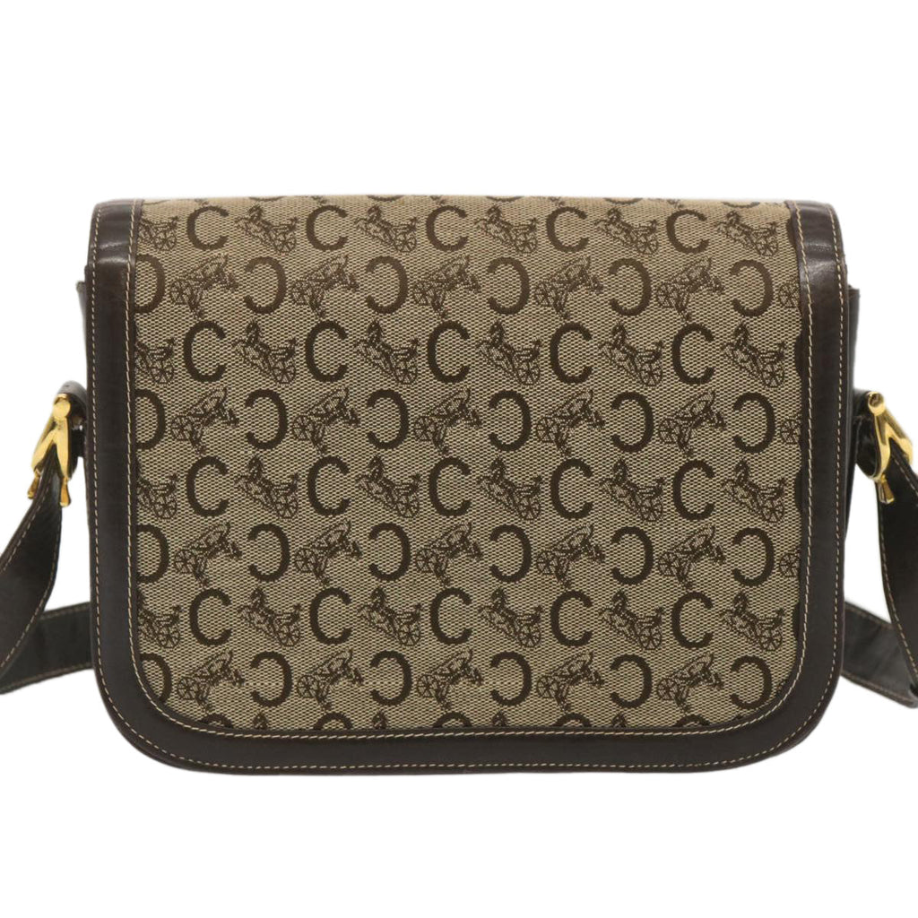 CELINE C Macadam Canvas Shoulder Bag Beige  69250
