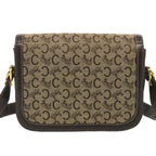 CELINE C Macadam Canvas Shoulder Bag Beige  69250