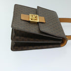 CELINE Macadam Canvas Hand Bag PVC Brown Auth 69272