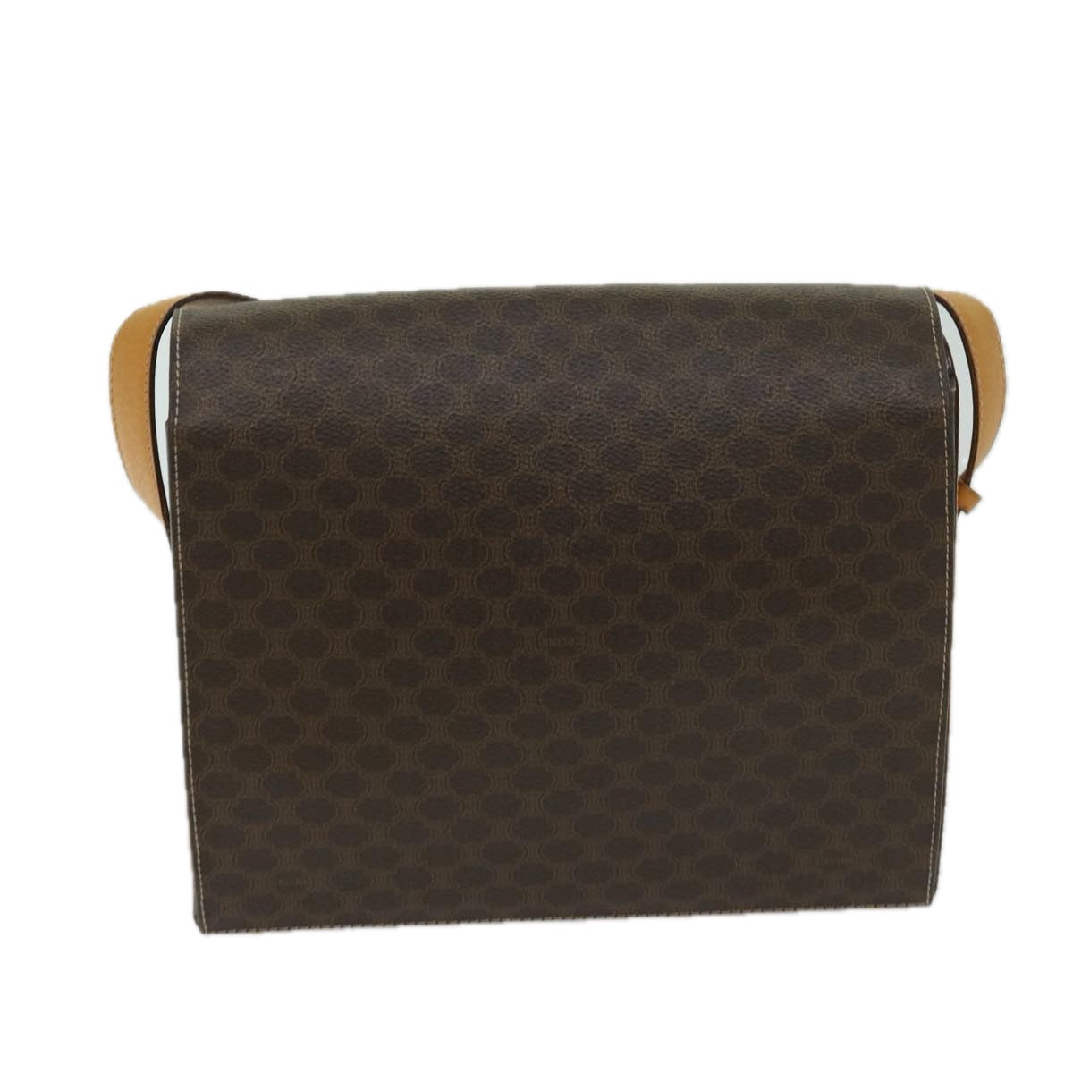 CELINE Macadam Canvas Shoulder Bag PVC Brown Auth 69278