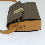 CELINE Macadam Canvas Shoulder Bag PVC Brown Auth 69278