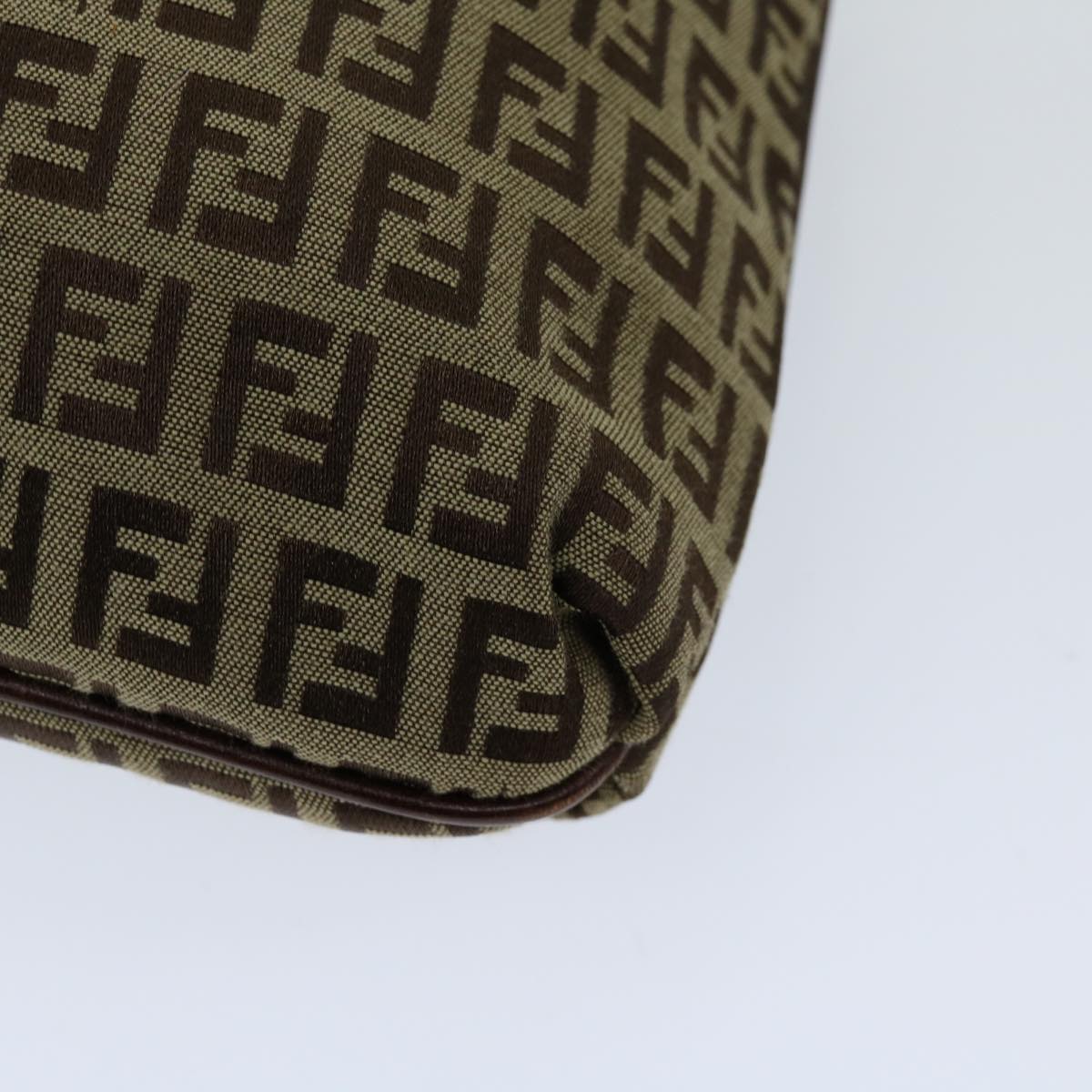 FENDI Zucchino Canvas Mammaget Shoulder Bag Beige69329
